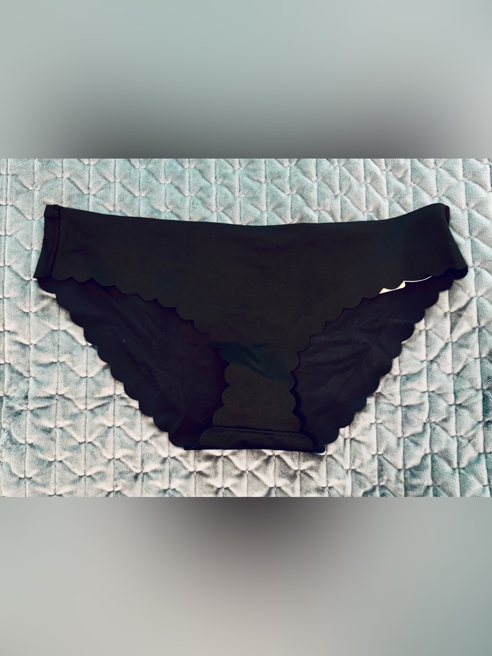 NWT J.Crew Black Scalloped Bikini Bottom (S)